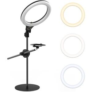 Desk/Tabletop Ring Light Adjustable Light 360 Arm for Content Creation Video